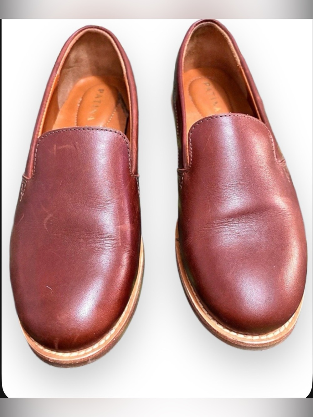 Patina Leather Slip-On Loafers Brown EU 41
